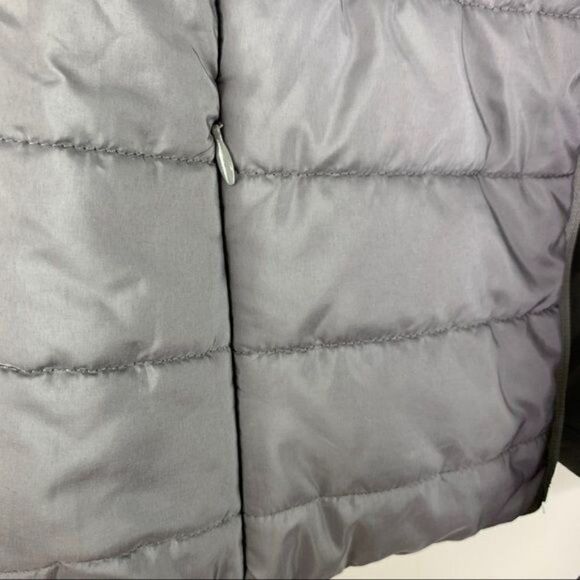 Michael Kors Gray‎ Puffer Jacket w/Silver Logo On Arm Sz L - Picture 2 of 12